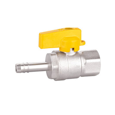 Válvula de esfera rosqueada de latão gás macho X conector de mangueira Válvula de esfera de PTFE
