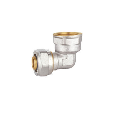 Conexões de compressão de latão niquelado Cotovelo de compressão de 90 graus