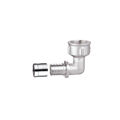 Conector fêmea de latão deslizante Pex, conexões de cotovelo de latão forjado