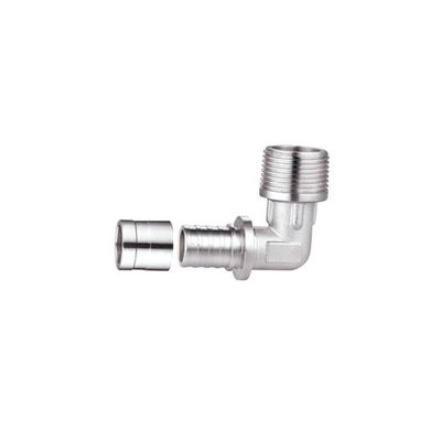 Tubo de água latão cotovelo fêmea 16mm 20mm 25mm encaixe de pressão axial