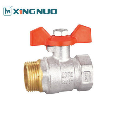 1 polegada macho e fêmea roscado BV1031-MF Brass forjado válvula de bola superfície de níquel