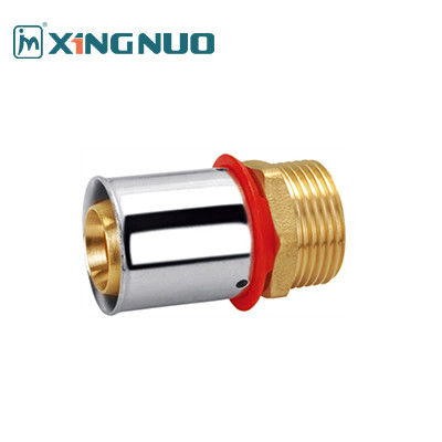 3/4 NPT Acessórios de compressão de latão polido Acessórios de PEX vermelhos Acessórios de latão 1/2