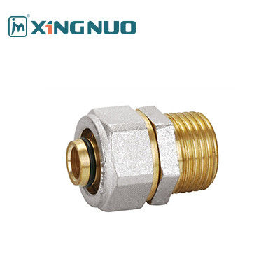 Pressão Cromo Plated Brass Female PEX Compression Fitting 16-32MM PEX Fittings Brass Male Socket PEX Fitting