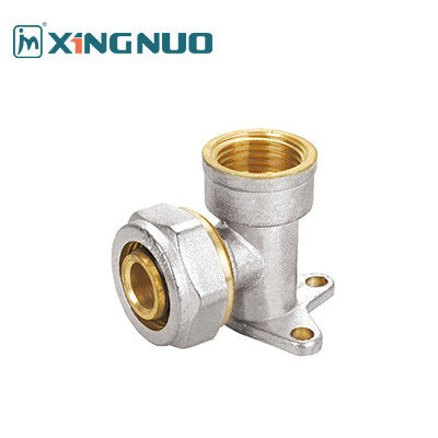 Acessórios de tubos PEX normais de latão de cores duplas Acessórios de compressão de latão PEX Cotovelo com assento