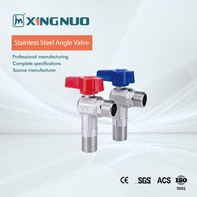 OEM ODM Brass Angle Valve Threaded Connection Pressão máxima de entrada 10 Bar 145 Psi Válvula de precisão para controle de fluidos